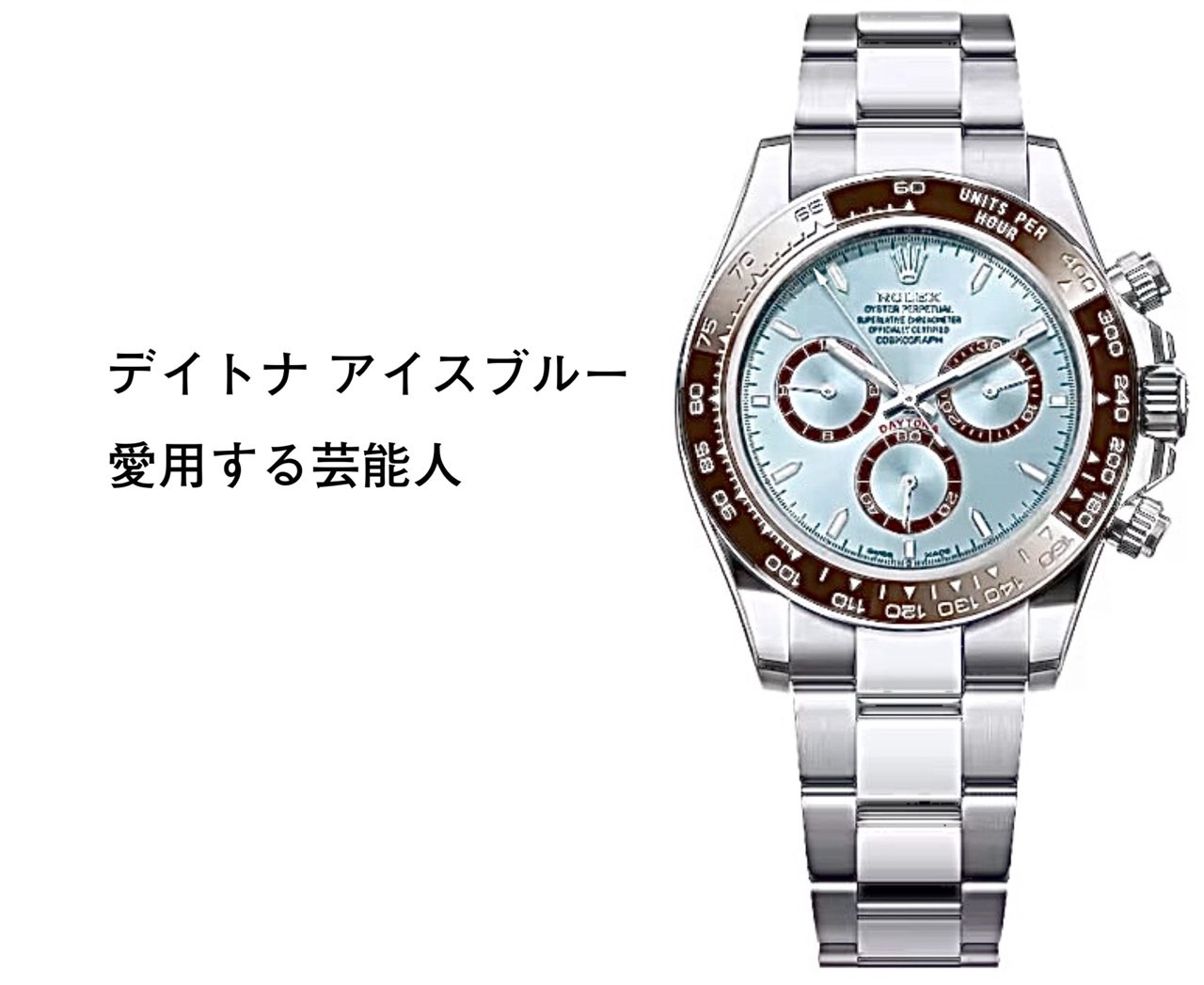 デイトナ アイスブルー愛用の芸能人、有名人